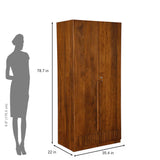 Linea 2 Door Wardrobe- Honey Walnut
