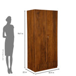 Linea 2 Door Wardrobe- Honey Walnut