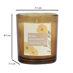 Breeze Town Honey Glass Candle- Light Yellow