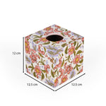 Square Wooden Tissue Box- Pink