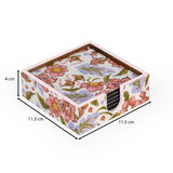 Wooden Coasters Set of 6 with Stand- Pink