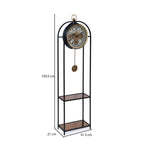 Grandfather Floor Clock- Black & Beige