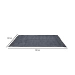 Popcorn Weave Cotton 120 x 180 cm Rug- Grey