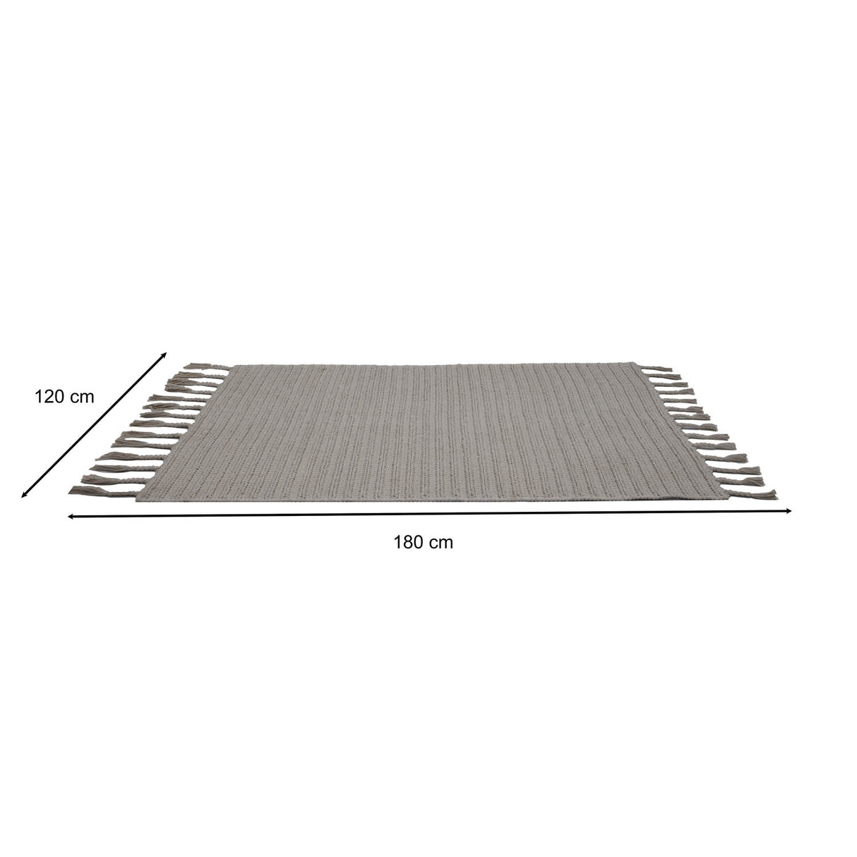 Braided Pattern Cotton 120 x 180 cm Rug- Cream