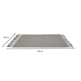 Braided Pattern Cotton 120 x 180 cm Rug- Cream