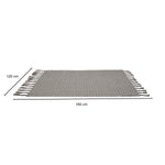 Braided Pattern Cotton 120 x 180 cm Rug- Cream