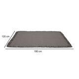 Mini Stripes Cotton 120 x 180 cm Rug- Brown