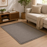 Mini Stripes Cotton 120 x 180 cm Rug- Brown