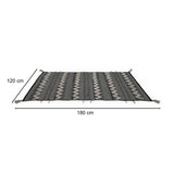 Zigzag Cotton 120 x 180 cm Rug- Black & White