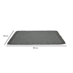 Dual Stripes Cotton 120 x 180 cm Rug- Green