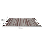 Stripes Cotton 120 x 180 cm Rug- Brown
