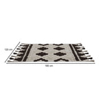 Rhombus Cotton 120 x 180 cm Rug- Beige & Brown