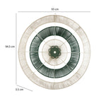 Radial Pattern Wall Decor- Green & Beige