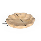 Curved Bamboo Serving Plate- Small, Beige