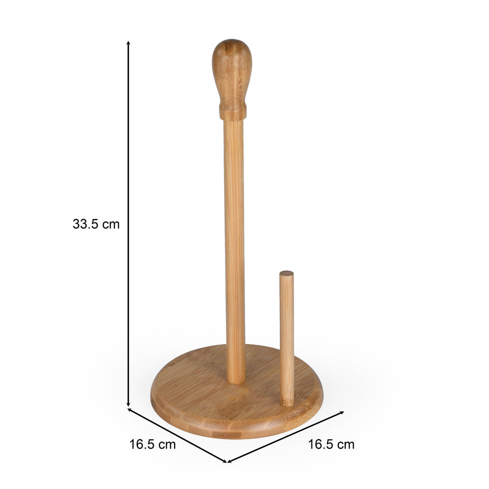Vertical Bamboo Tissue Holder- Beige