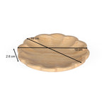 Curved Bamboo Serving Plate- Medium, Beige