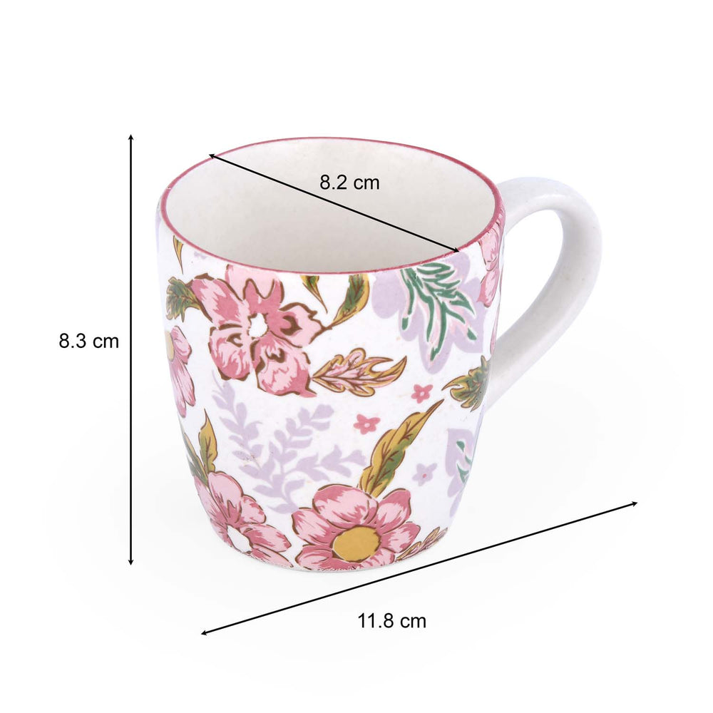 Floral Coffee Mug- Pink