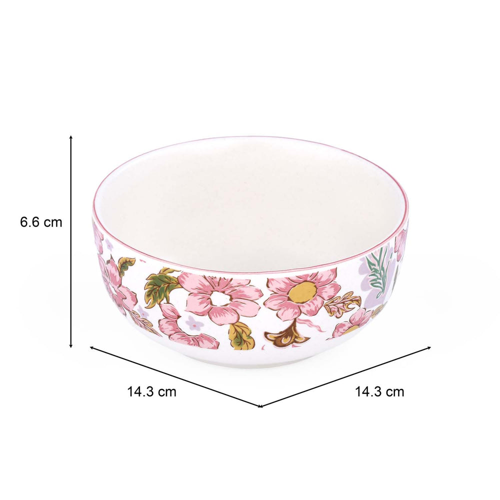 Floral Serving Bowl- Small, Pink