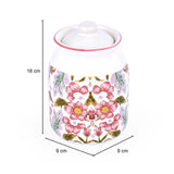 Floral Cannister Jar with Lid- Pink