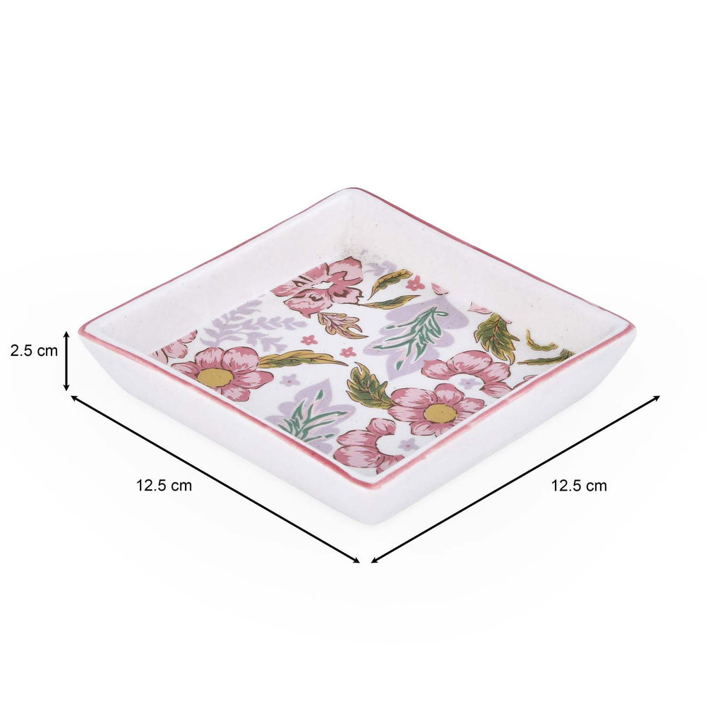 Floral Serving Plate- Pink