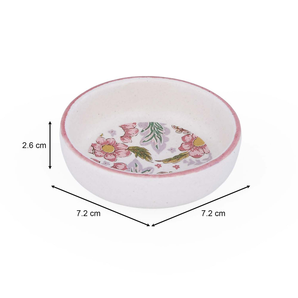 Floral Chutney Bowl- Pink