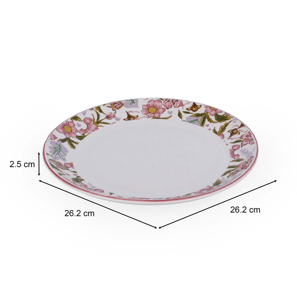 Floral Dinner Plate- Pink