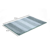 Dual Pattern Polyester 16" x 24" Bath Mat- Green