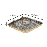 Metal Tissue Holder with Clip- Black & Gold