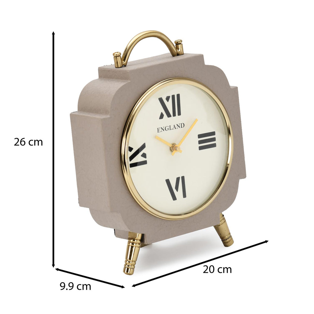 Classic Moroccan Table Clock- Taupe