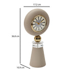 Round Table Clock with Stand- Taupe