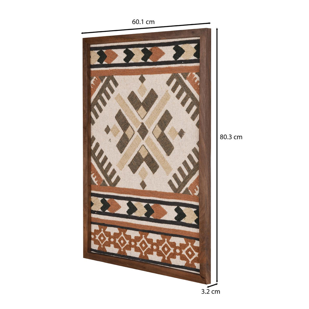 Meadow Patterned Embroidered Wall Art- Multicolor