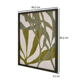 Garden Texture Embroidered Wall Art- Green