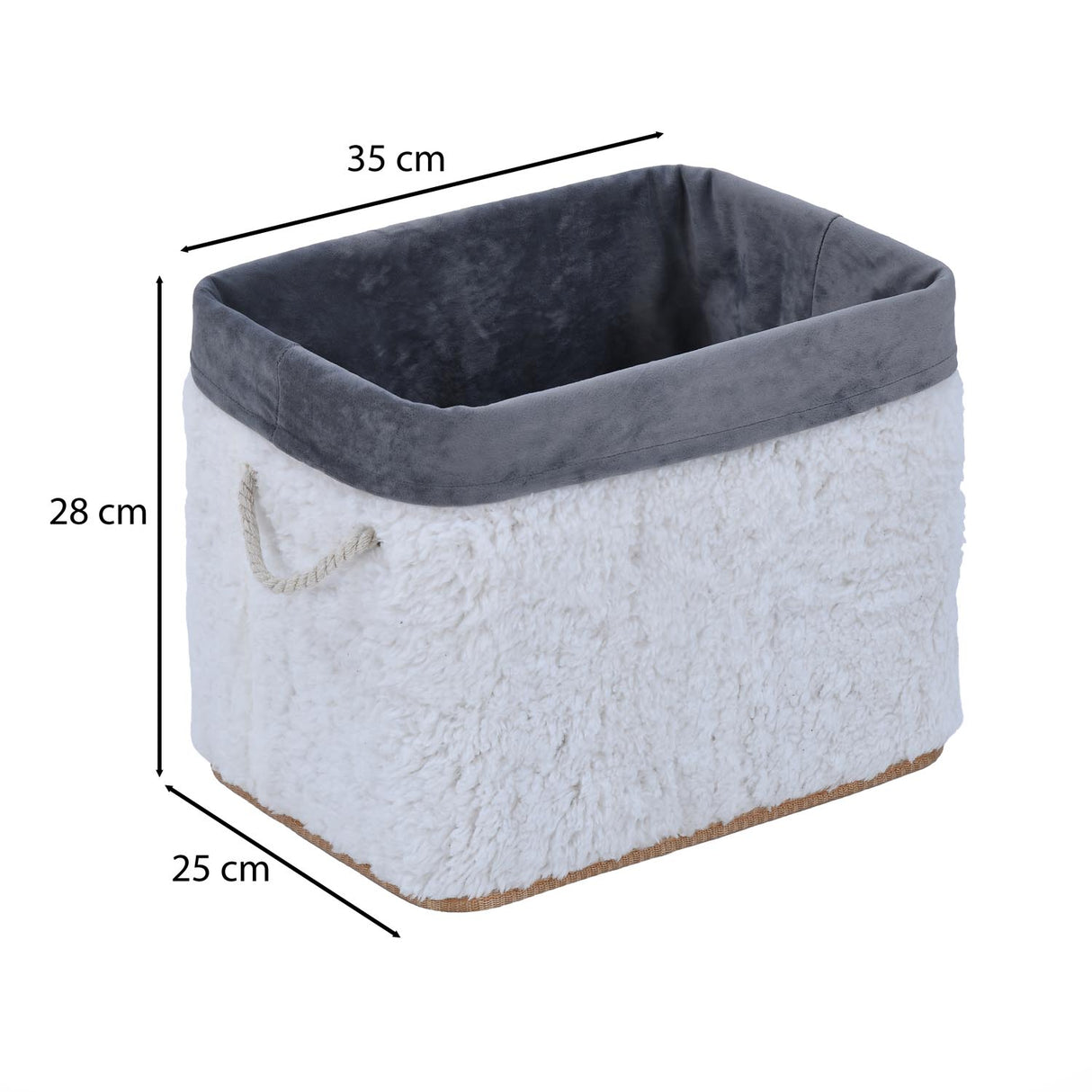 Plush Bamboo and Polyester Organiser Cover- White