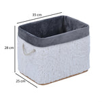 Plush Bamboo and Polyester Organiser Cover- White