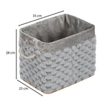 Diamond Pattern Bamboo and Polyester Organiser Cover- Grey