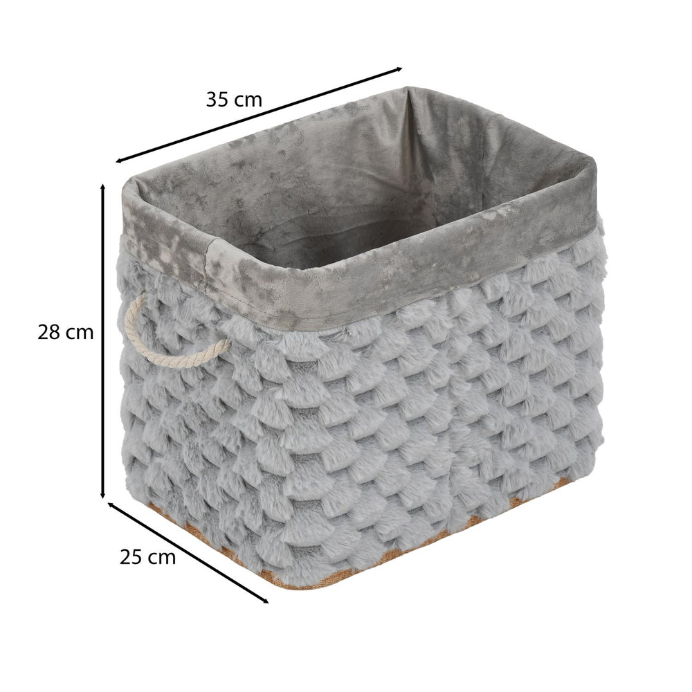 Diamond Pattern Bamboo and Polyester Organiser Cover- Grey