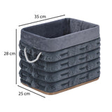 Decorative Bamboo and Polyester Organiser Cover- Grey