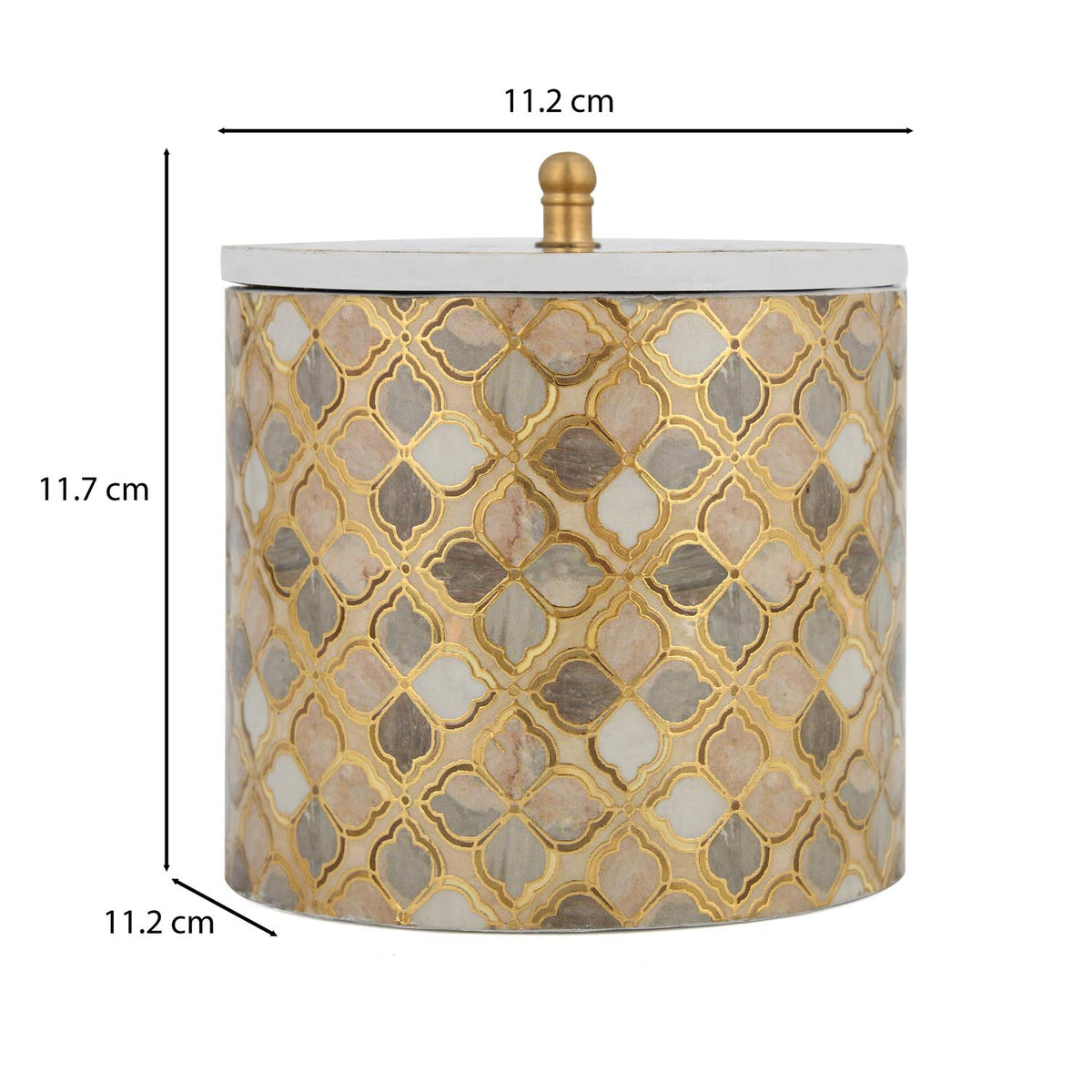 Multipurpose Round Cannister- Large, Brown
