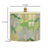 Large Round Cannister With Lid- Green