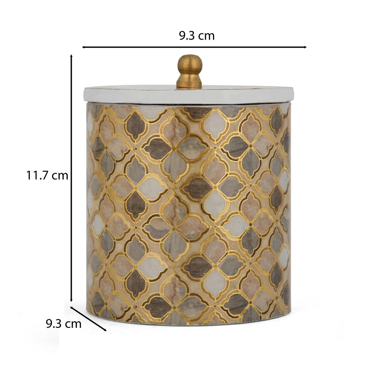 Multipurpose Round Cannister- Small, Brown