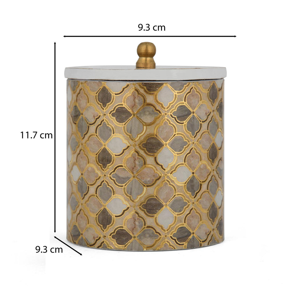 Multipurpose Round Cannister- Small, Brown