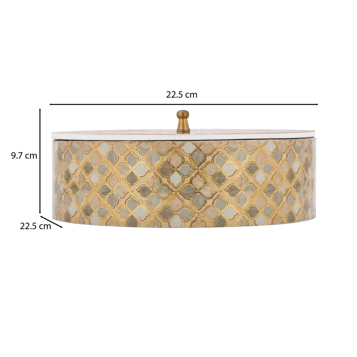 Multipurpose Round Dryfruit Box- Brown