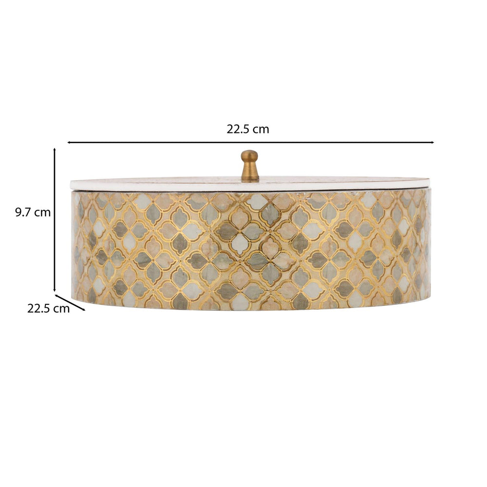 Multipurpose Round Dryfruit Box- Brown