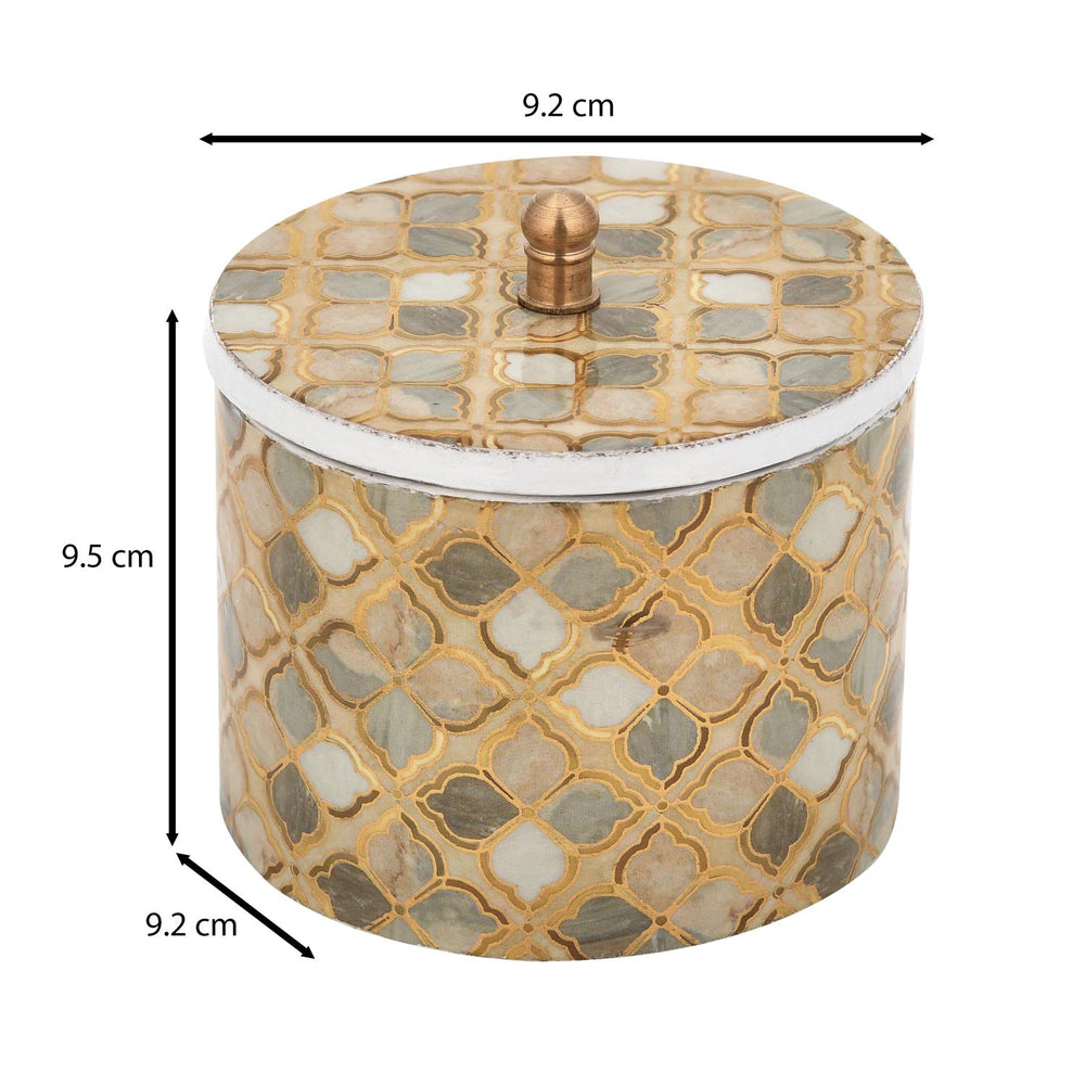 Multipurpose Cannister Set of 3 With Tray- Brown
