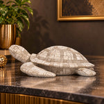 Urban Safari Turtle Mosaic Showpiece - Beige