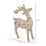 Urban Safari Wild Deer Mosaic Showpiece- Beige