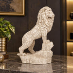 Urban Safari Lion Mosaic Showpiece- Beige