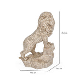 Urban Safari Lion Mosaic Showpiece- Beige
