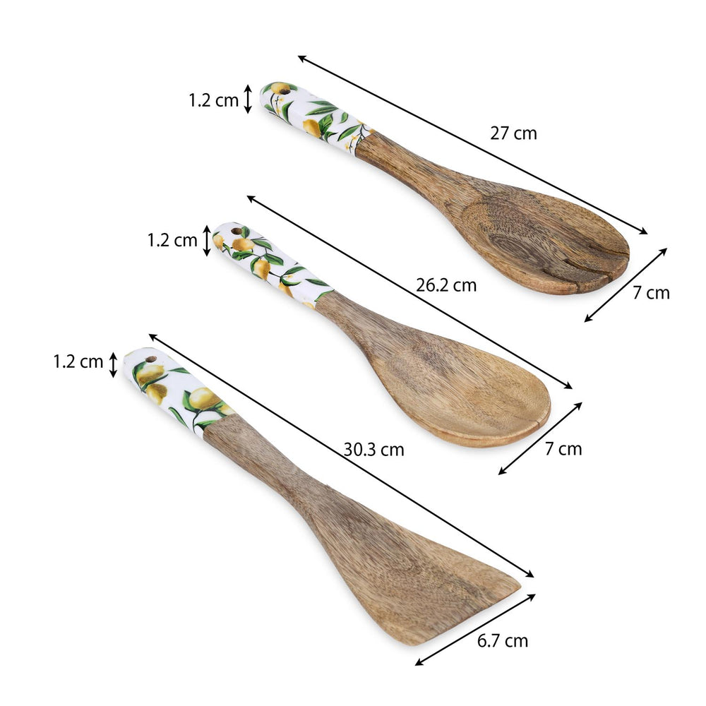 Wooden Spatula Set of 3- Yellow