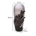 Decorative Hamatite Wave Vase- Grey